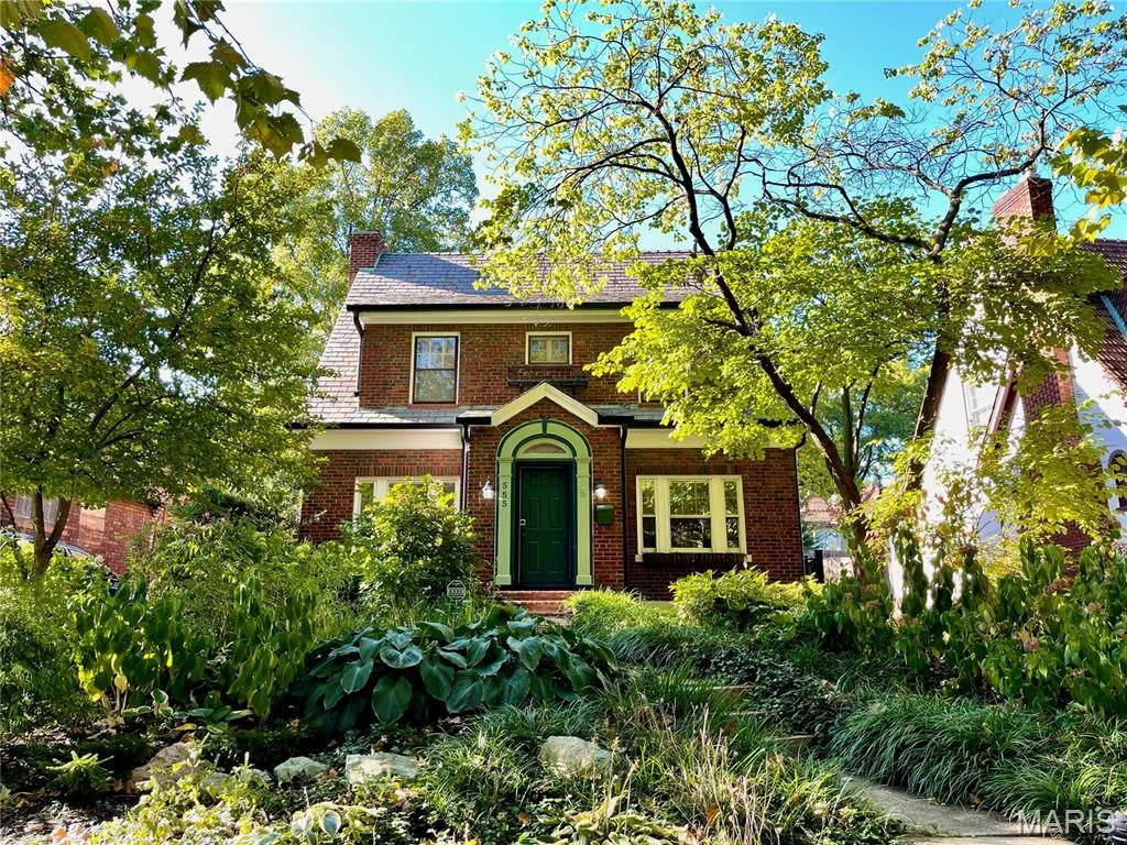 Front elevation with green door